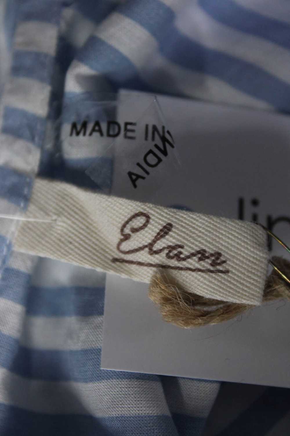 Elan Women's Bell Sleeves Wrap Blouse Blue Stripe… - image 4