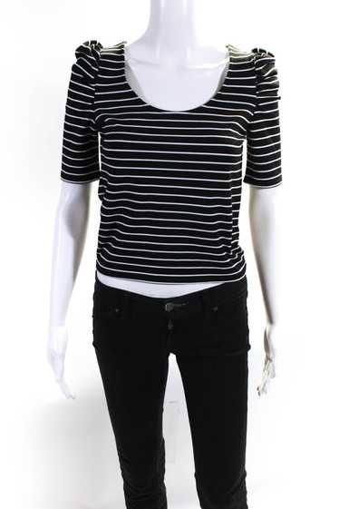 Torn by Ronny Kobo Womens Scoop Neck Striped Blou… - image 1