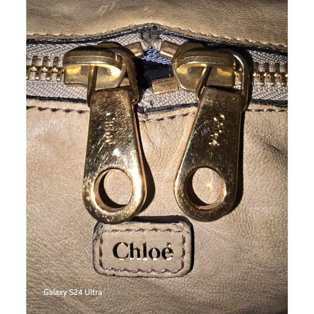 Chloe Marcie Tan Leather Satchel Bag - image 4