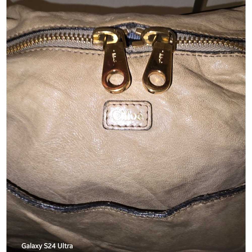 Chloe Marcie Tan Leather Satchel Bag - image 6