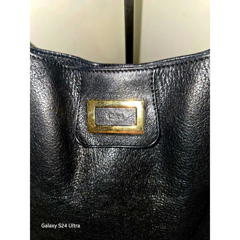 Chloe Black Leather Tote Shopper Bag - image 4