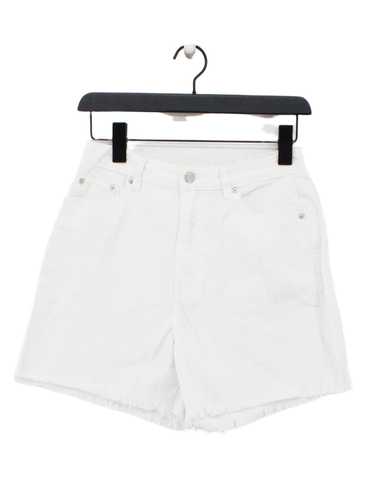 Glassons Women's Shorts UK 8 White 100% Cotton Swe