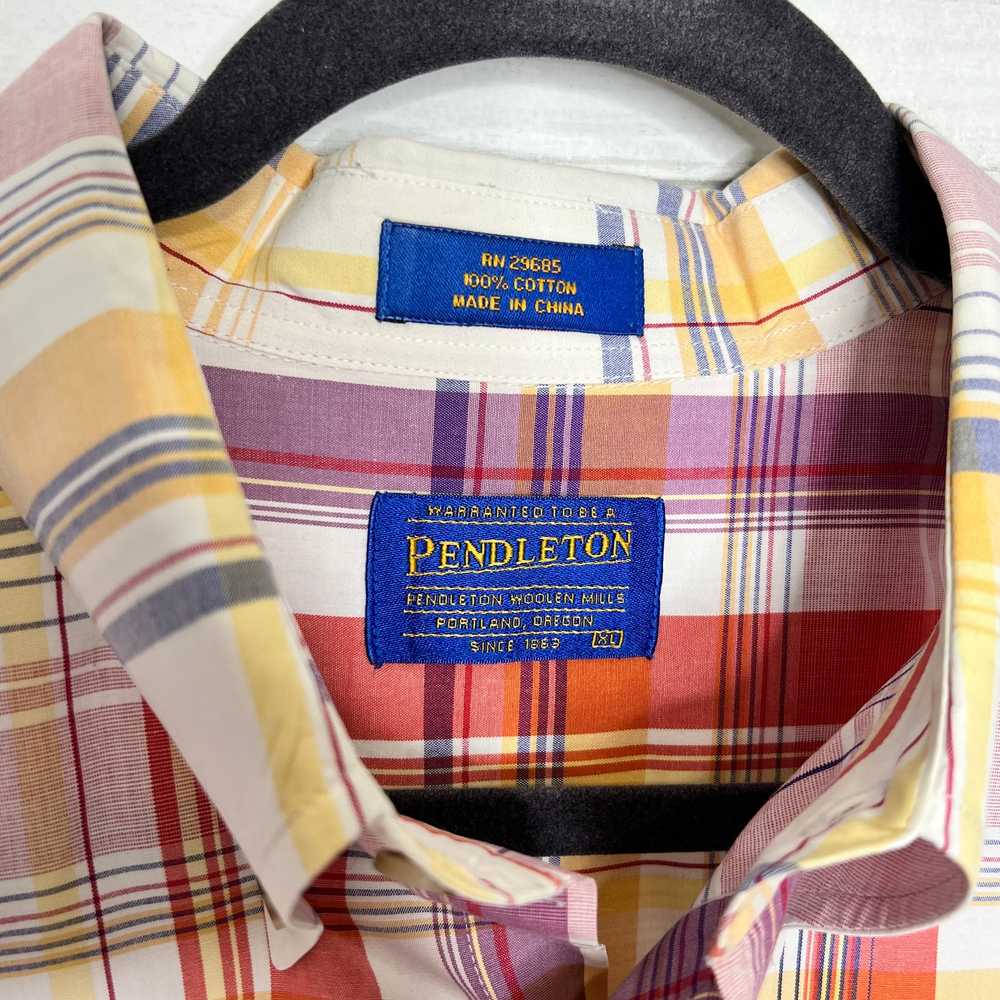 Pendleton Plaid Long Sleeve Cotton Button Down Sh… - image 3