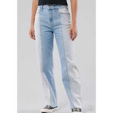 Hollister Ultra High Rise Dad Jean Two Tone Denim… - image 1