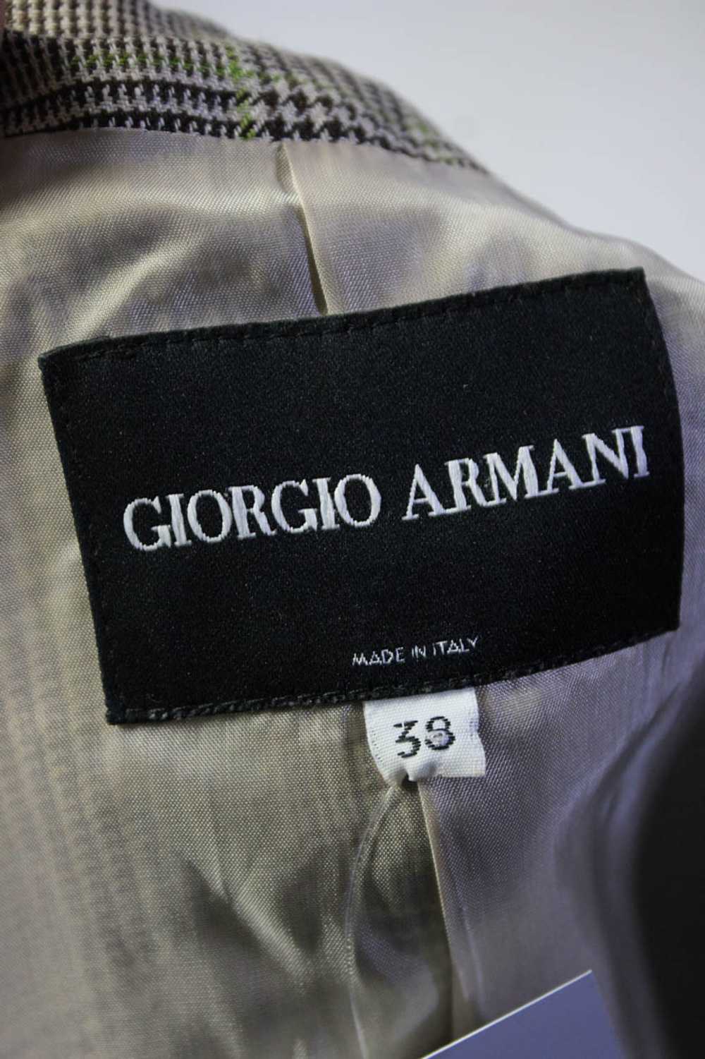Giorgio Armani Womens Two Button Glen Plaid Blaze… - image 5