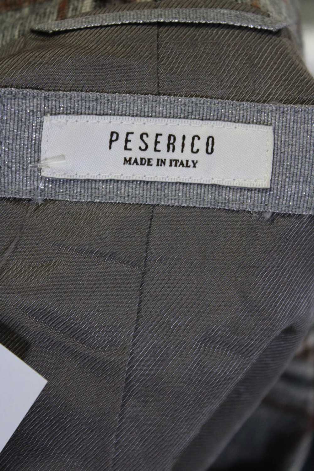 Peserico Womens Wool Plaid Peak Collar Double Bre… - image 4