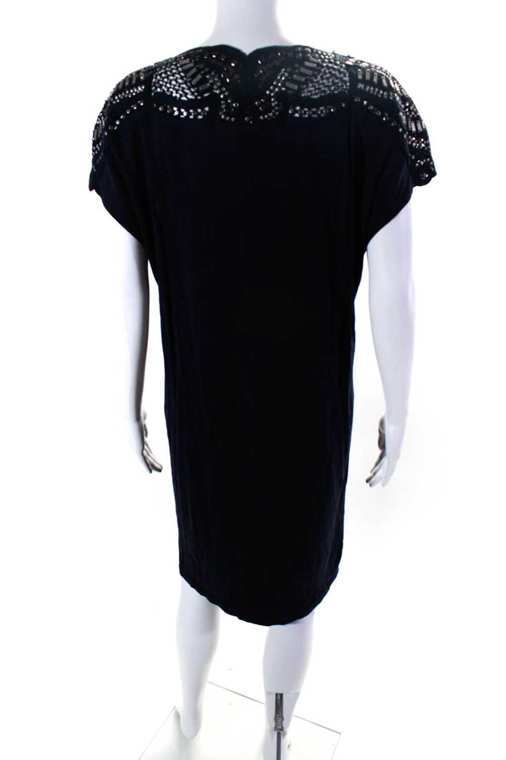 Tory Burch Womens Crochet Sequined Shirt Dress Na… - image 3
