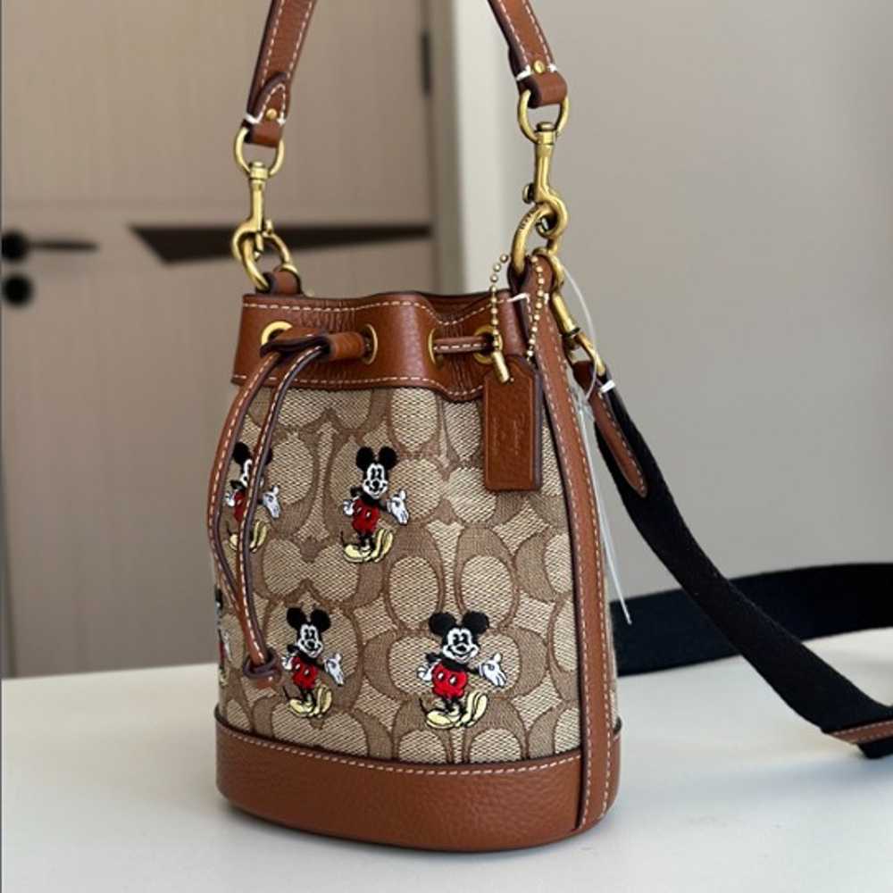 Disney X Coach Mini Dempsey Bucket Bag In Signatu… - image 3