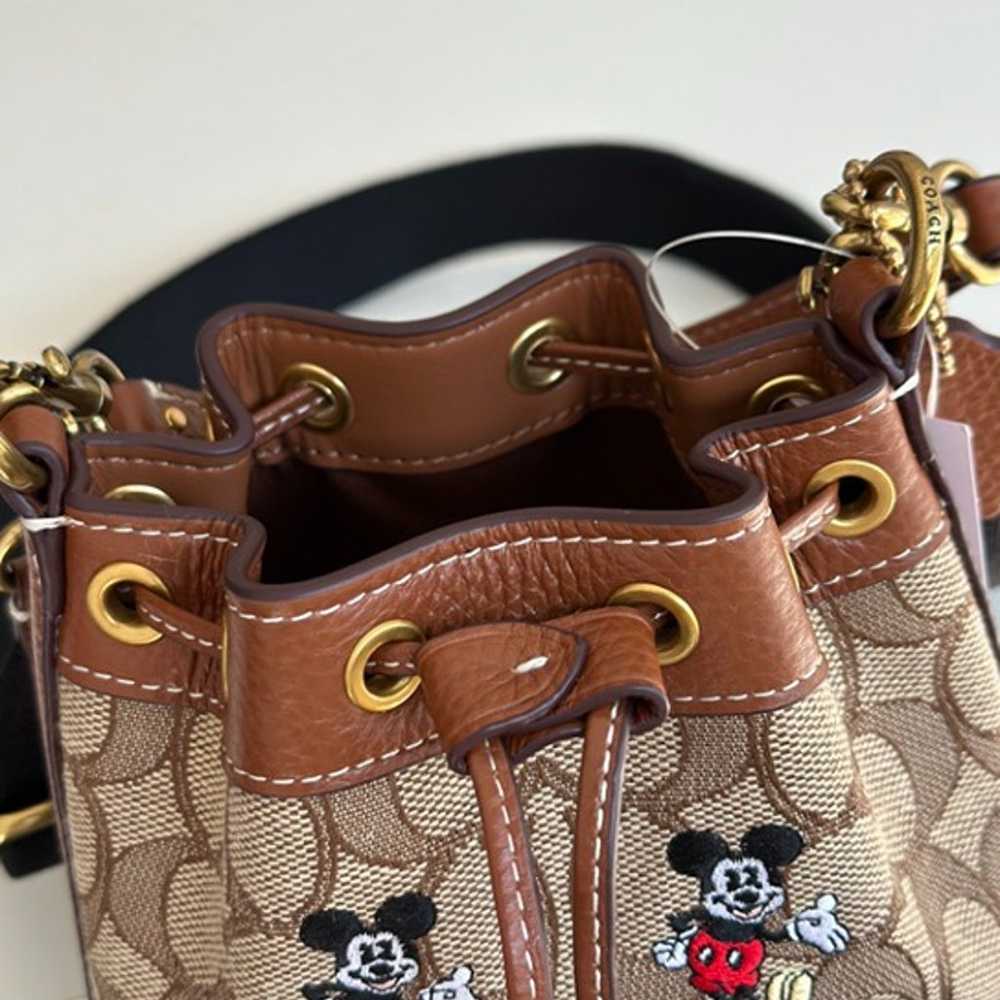 Disney X Coach Mini Dempsey Bucket Bag In Signatu… - image 6
