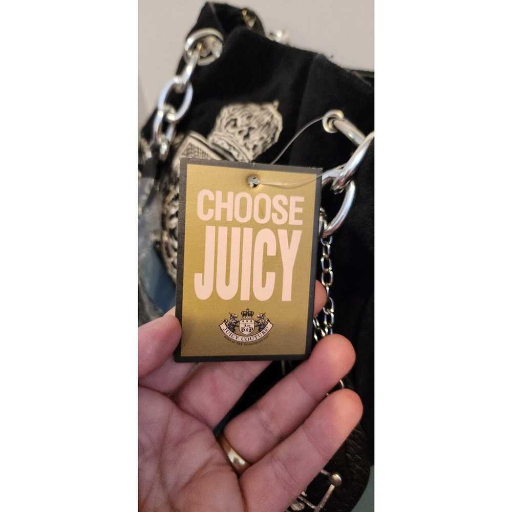 Juicy Couture Y2K Black Velour Satchel Vintage Bl… - image 8