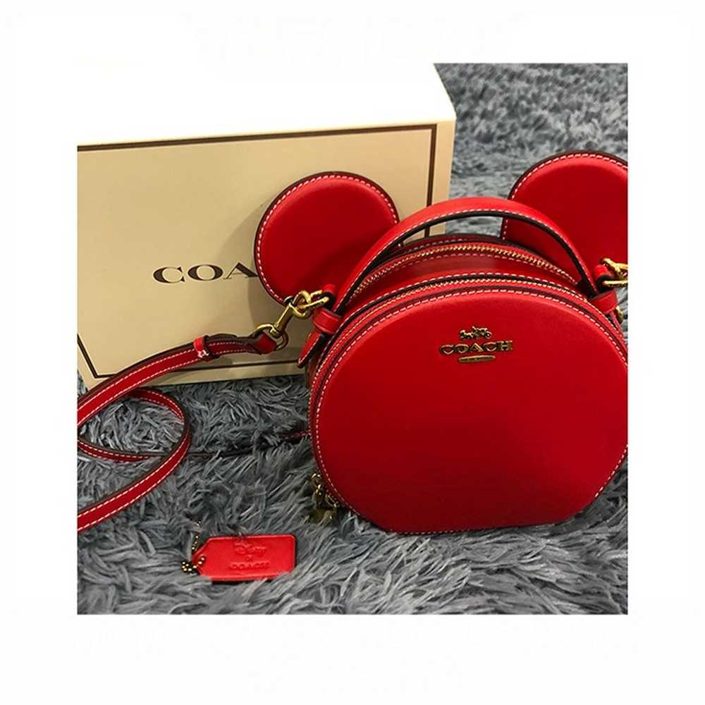 Disney x Coach mickey mouse ear bag Red - image 3