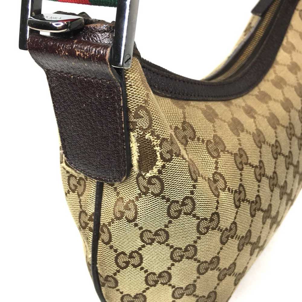 Authentic Gucci crossbody bag brown canvas - image 10