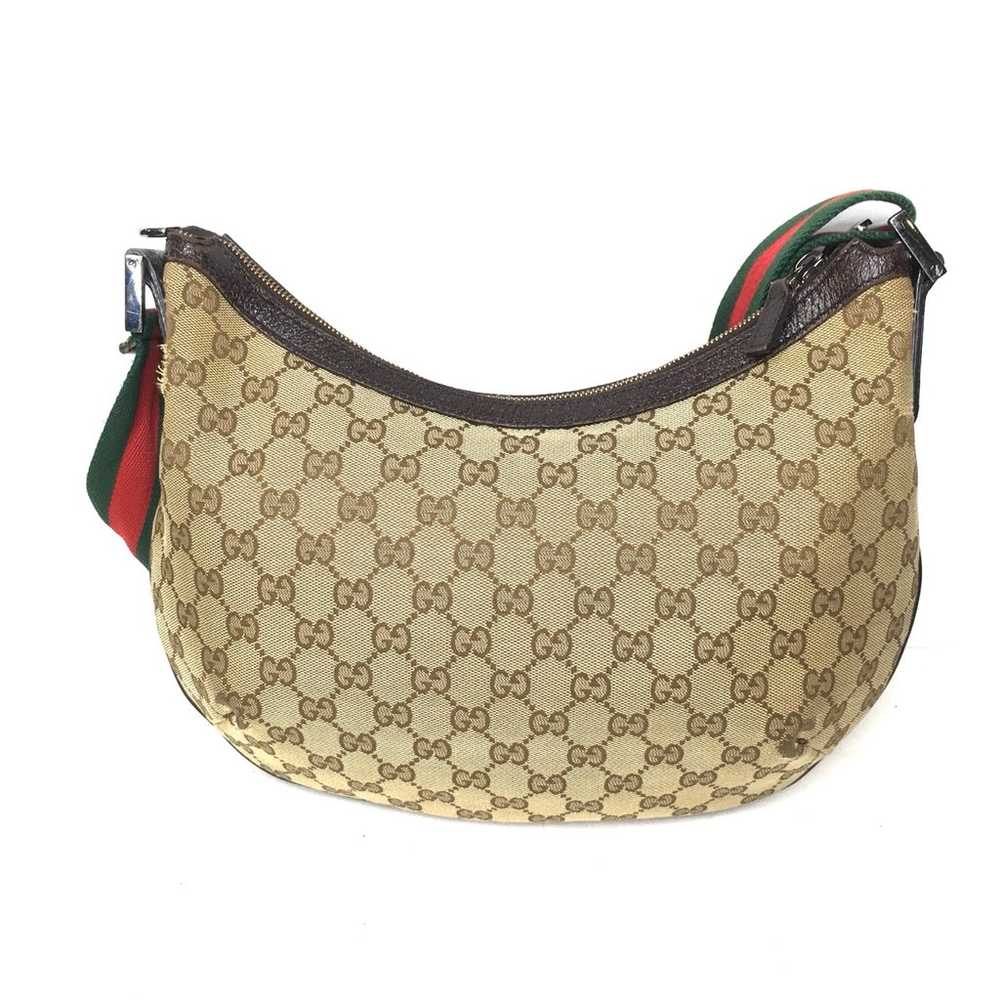 Authentic Gucci crossbody bag brown canvas - image 4