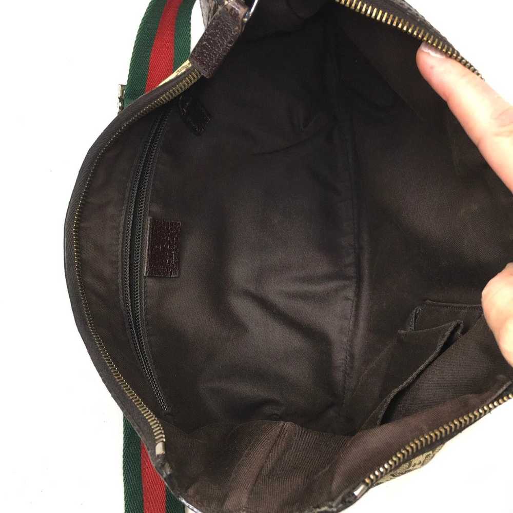 Authentic Gucci crossbody bag brown canvas - image 5