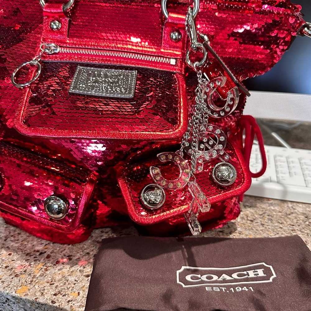 Coach Sequin Spotlight in Red/Silver Limited Edit… - image 12