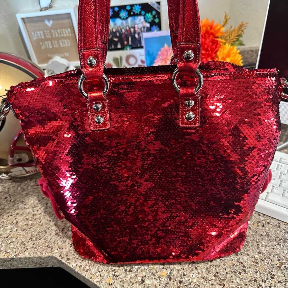Coach Sequin Spotlight in Red/Silver Limited Edit… - image 3