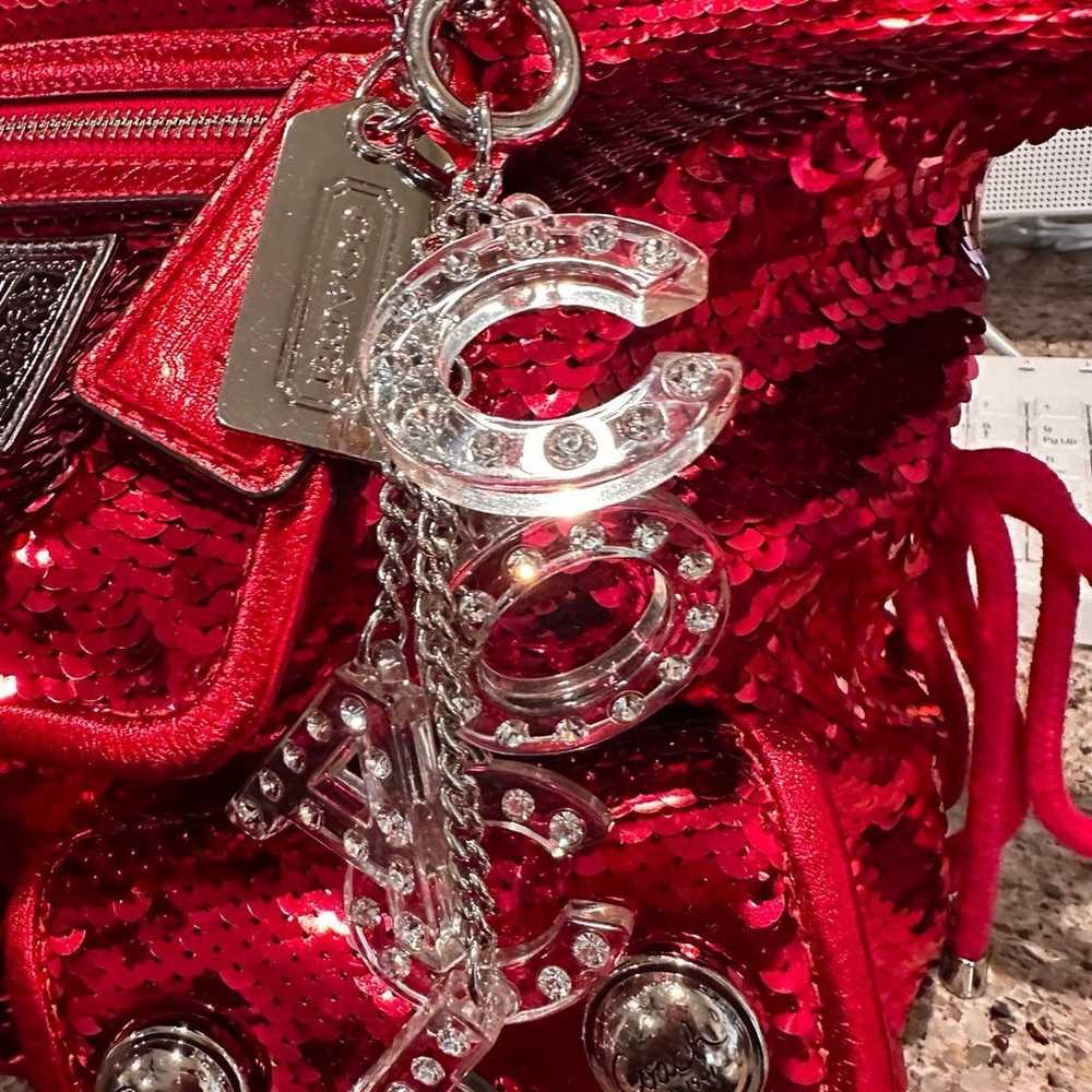 Coach Sequin Spotlight in Red/Silver Limited Edit… - image 5