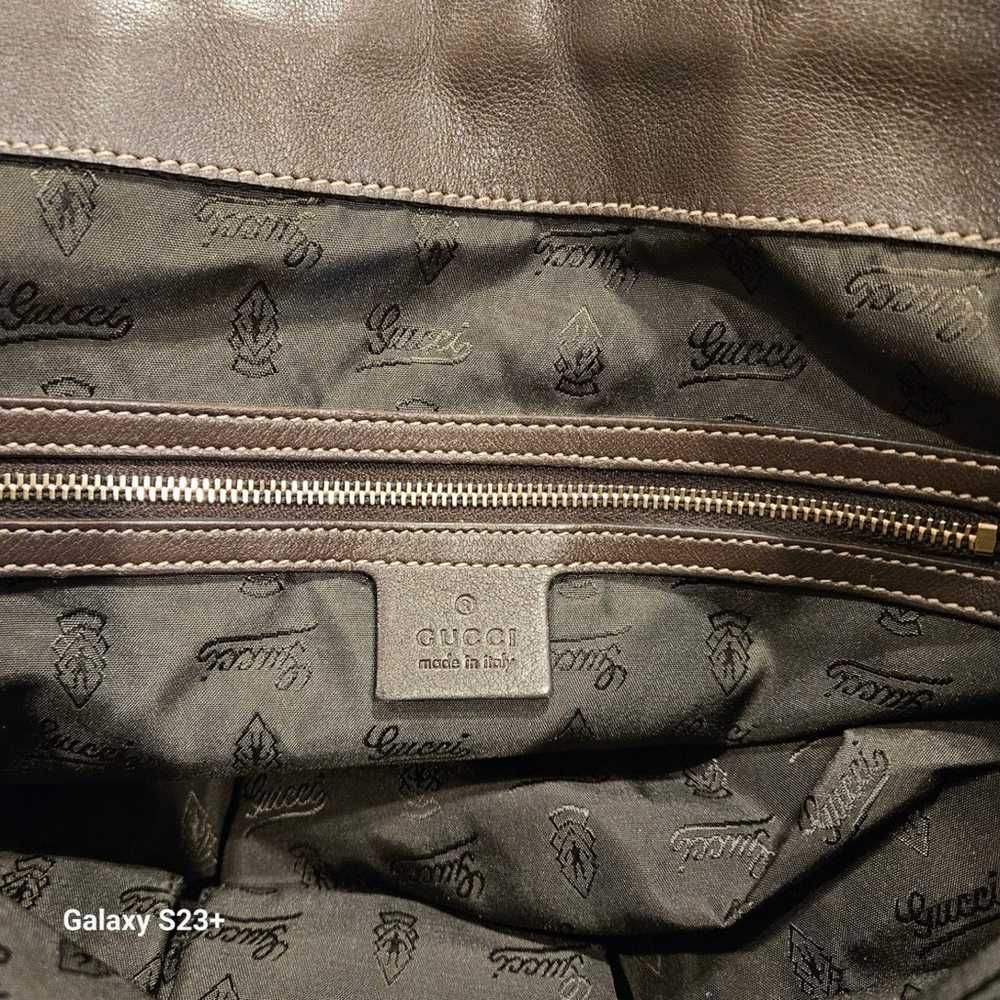 GUCCI Beige GG Crystal Coated Canvas Large Hyster… - image 10
