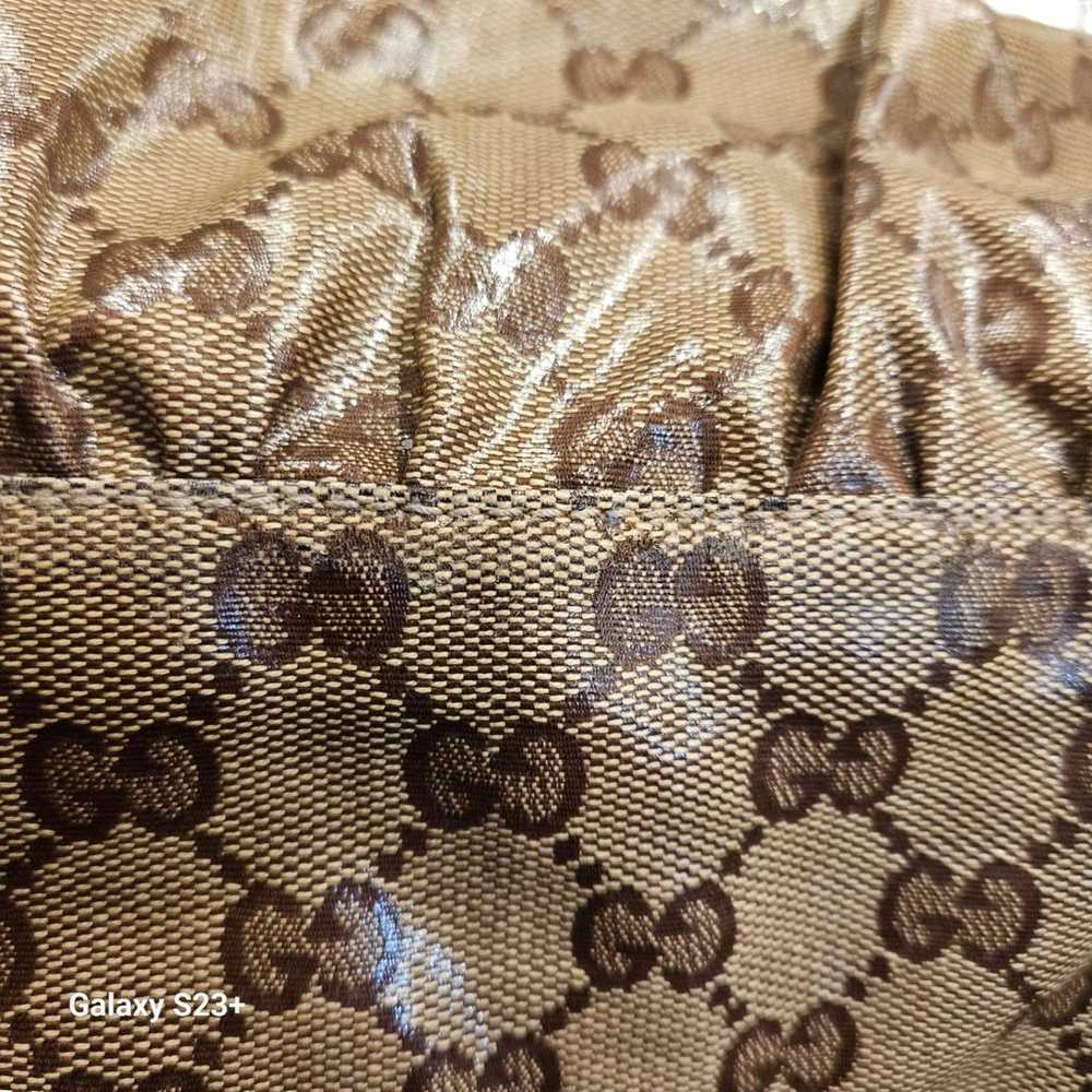 GUCCI Beige GG Crystal Coated Canvas Large Hyster… - image 12