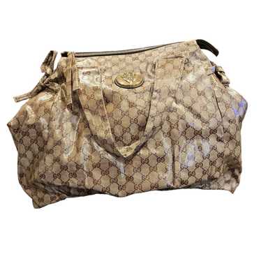 GUCCI Beige GG Crystal Coated Canvas Large Hyster… - image 1