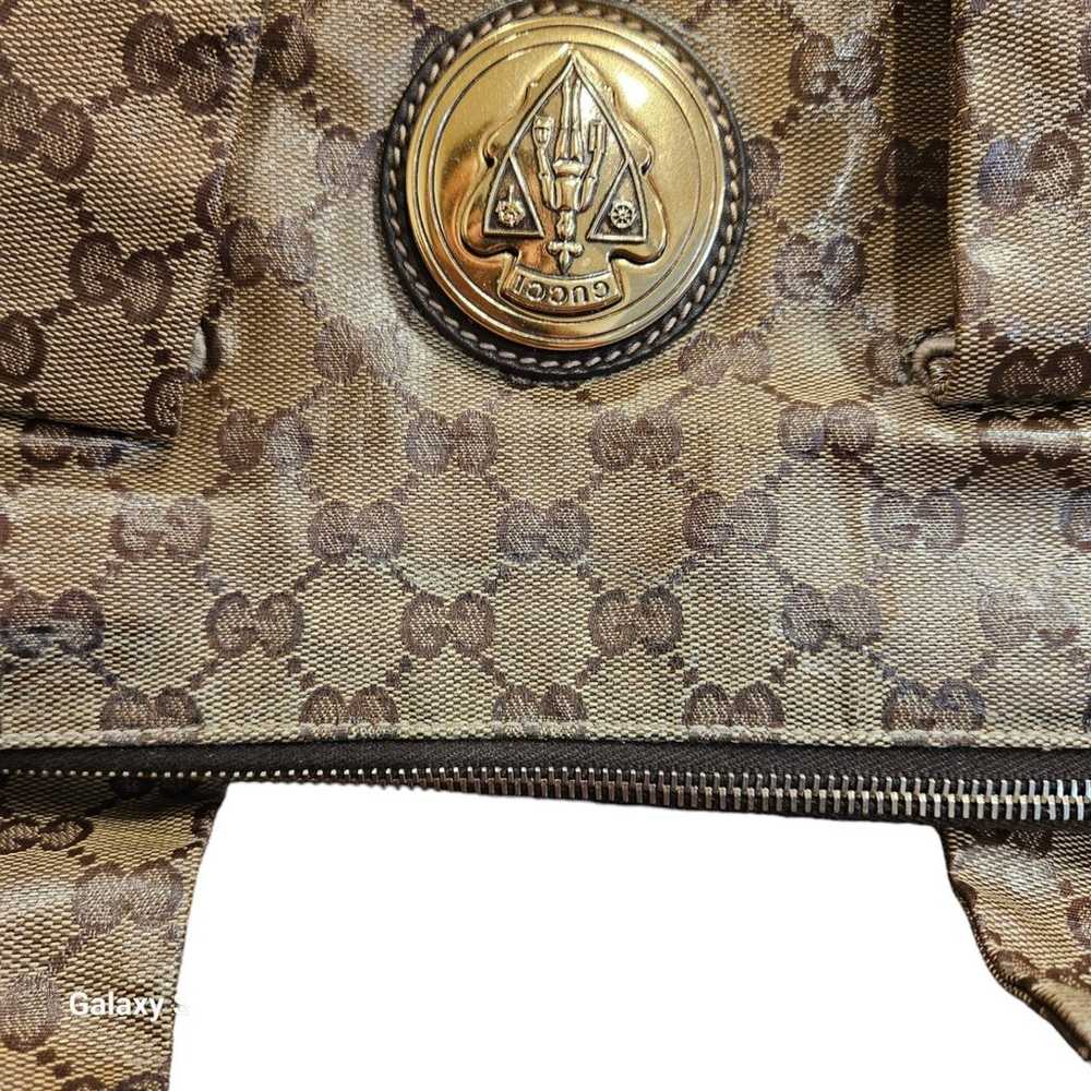 GUCCI Beige GG Crystal Coated Canvas Large Hyster… - image 8