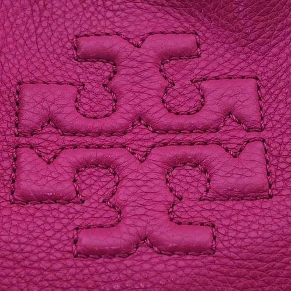 TORY BURCH Fuchsia Leather Bag With Embroidered S… - image 4