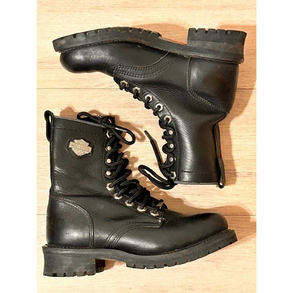 Harley Davidson Black Leather  Boots Women’s Size… - image 1