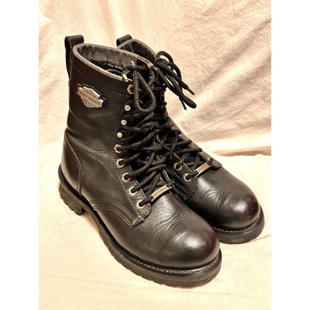 Harley Davidson Black Leather  Boots Women’s Size… - image 2