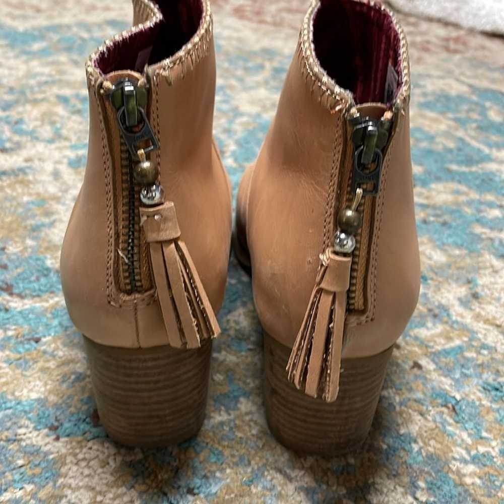 Toms Leila Ankle Booties Tassel Back Boots Tan Si… - image 4