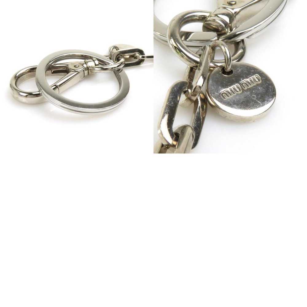 Miu Miu Miu MIUMIU Charm Key Ring Heart Motif Met… - image 5