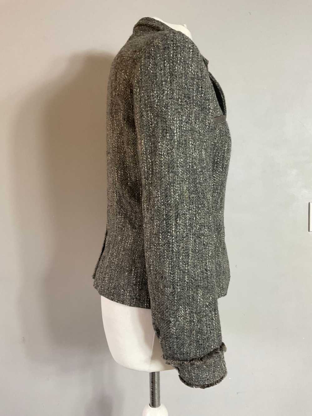 Weekend MaxMara grey wool blend button up tweed b… - image 3
