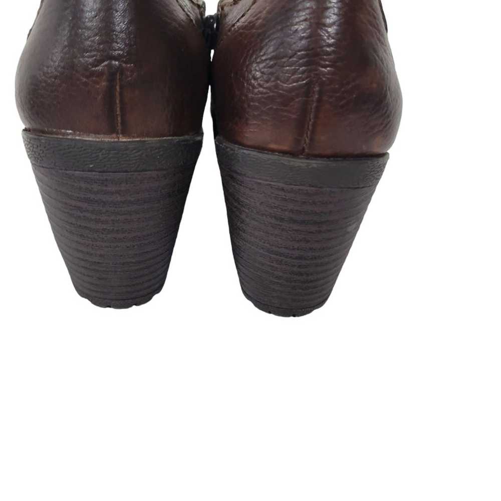 Boc Born Brown Leather Western Booties 6.5 - image 6