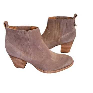 Dolce Vita Western Distressed Suede Leather Taupe… - image 1