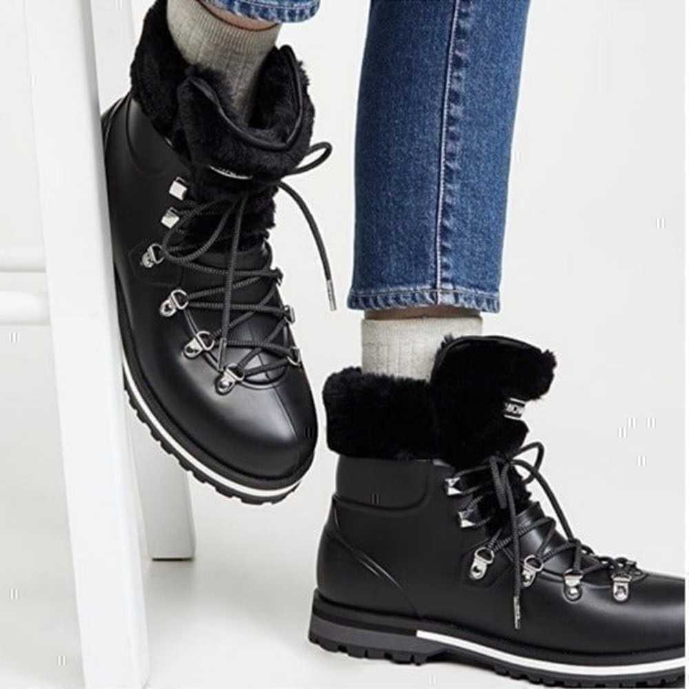 Michael Kors Lanis combat rain boots faux fur - image 1