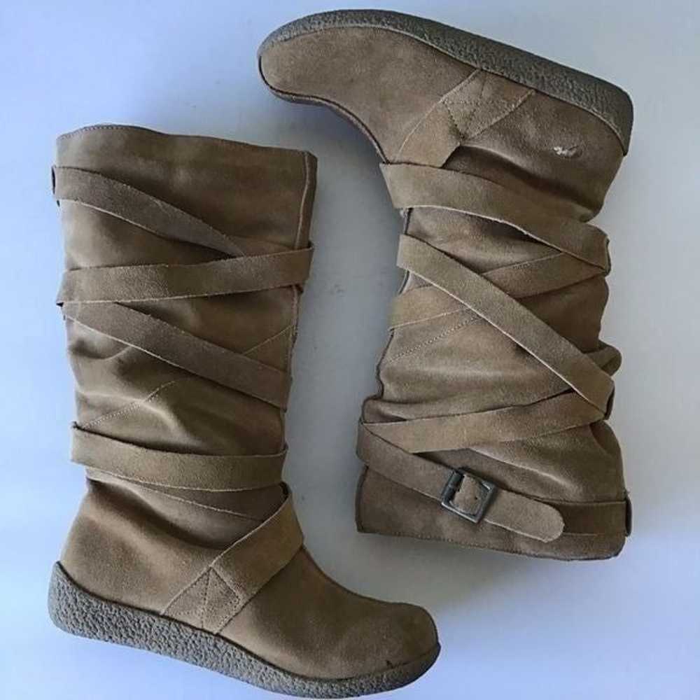 Rocket Dog Boots Brown Sherpa Lined Slouch Suede … - image 7