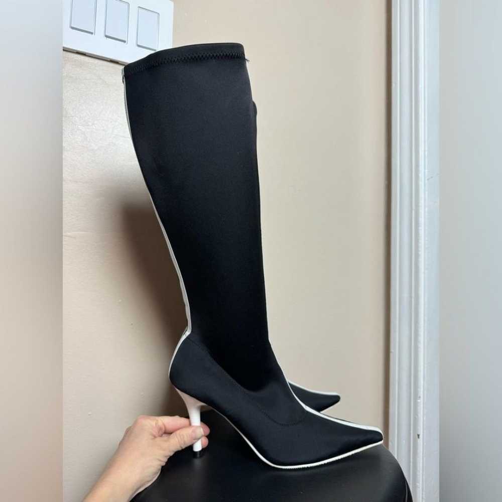 Black Chinese Laundry Mod Knee High Boots Size 7 … - image 3
