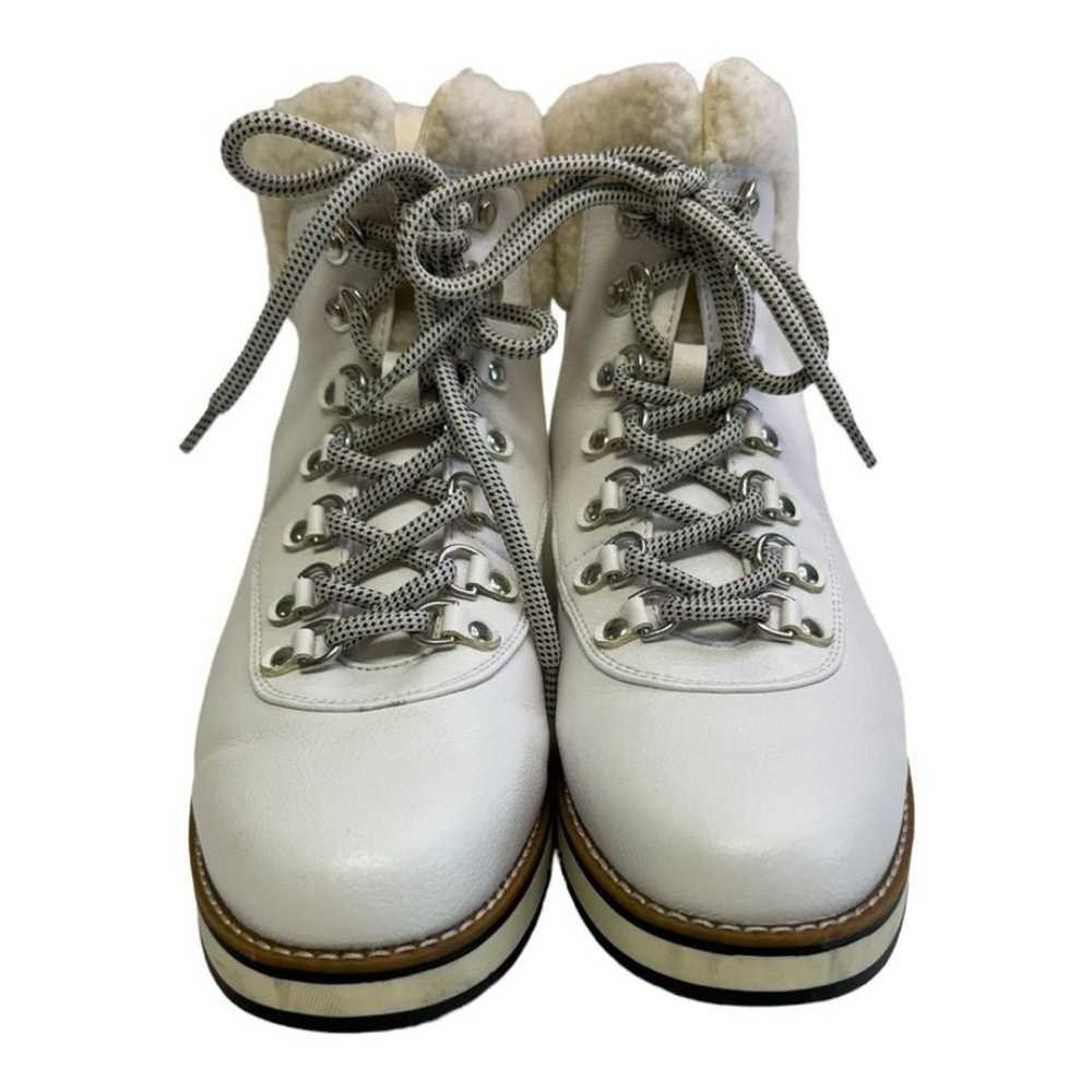White Mountain  Cozy White Lace Up Boots Size 10M - image 1