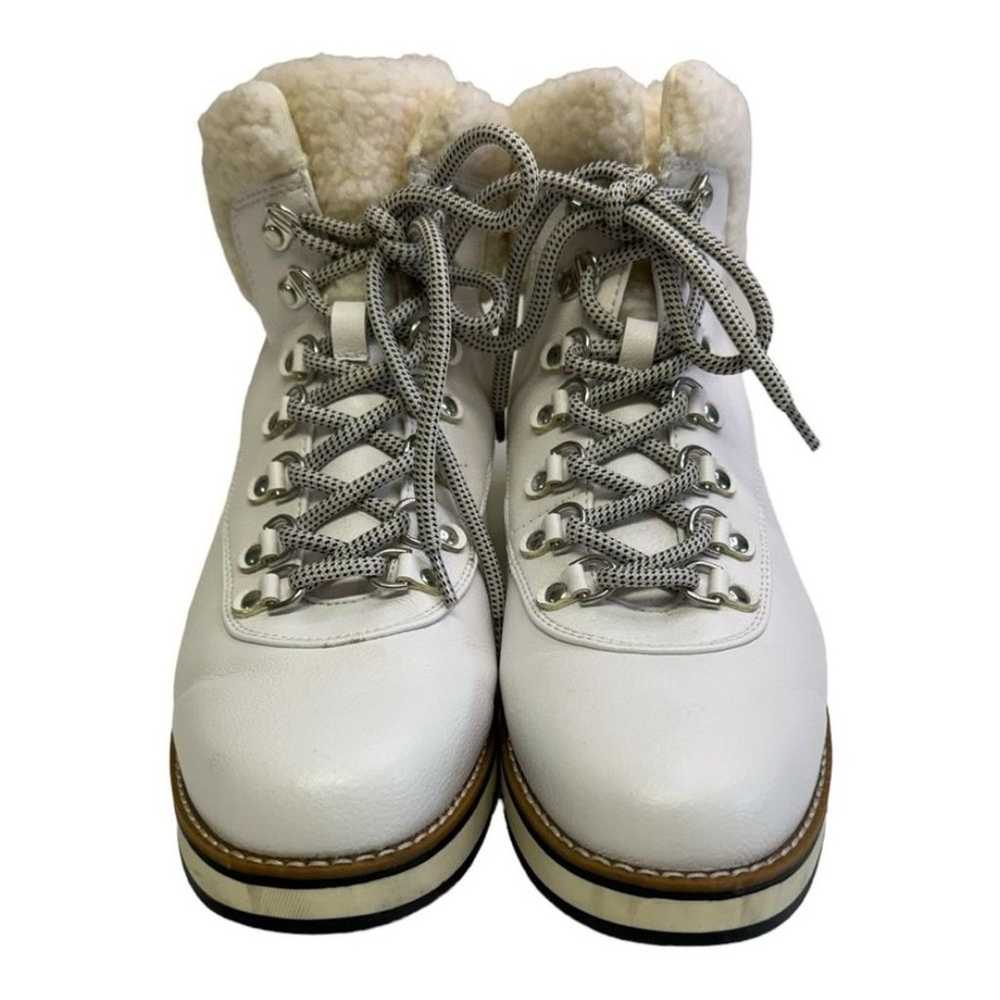 White Mountain  Cozy White Lace Up Boots Size 10M - image 2