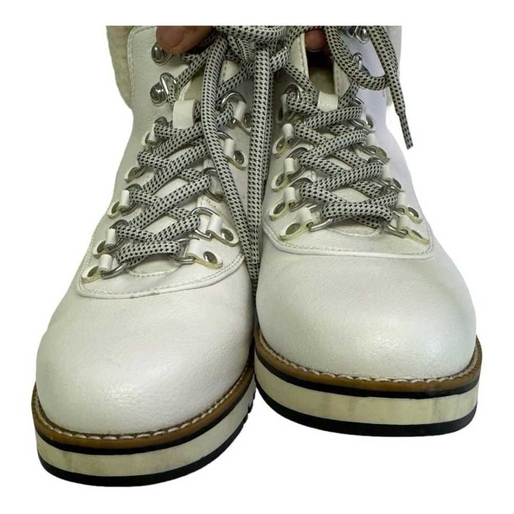 White Mountain  Cozy White Lace Up Boots Size 10M - image 6