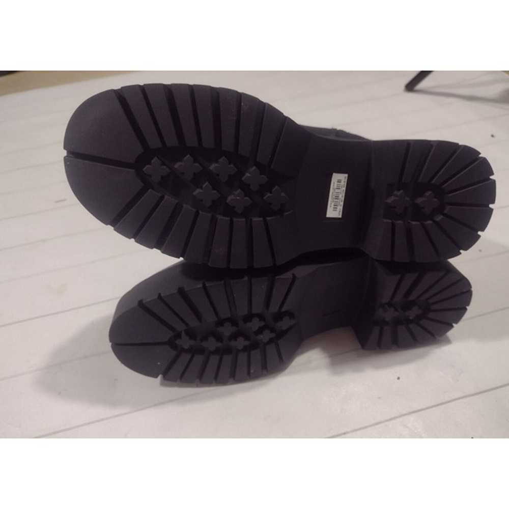 Torrid Black Canvas Lug Boot Booties Size  10WW L… - image 5