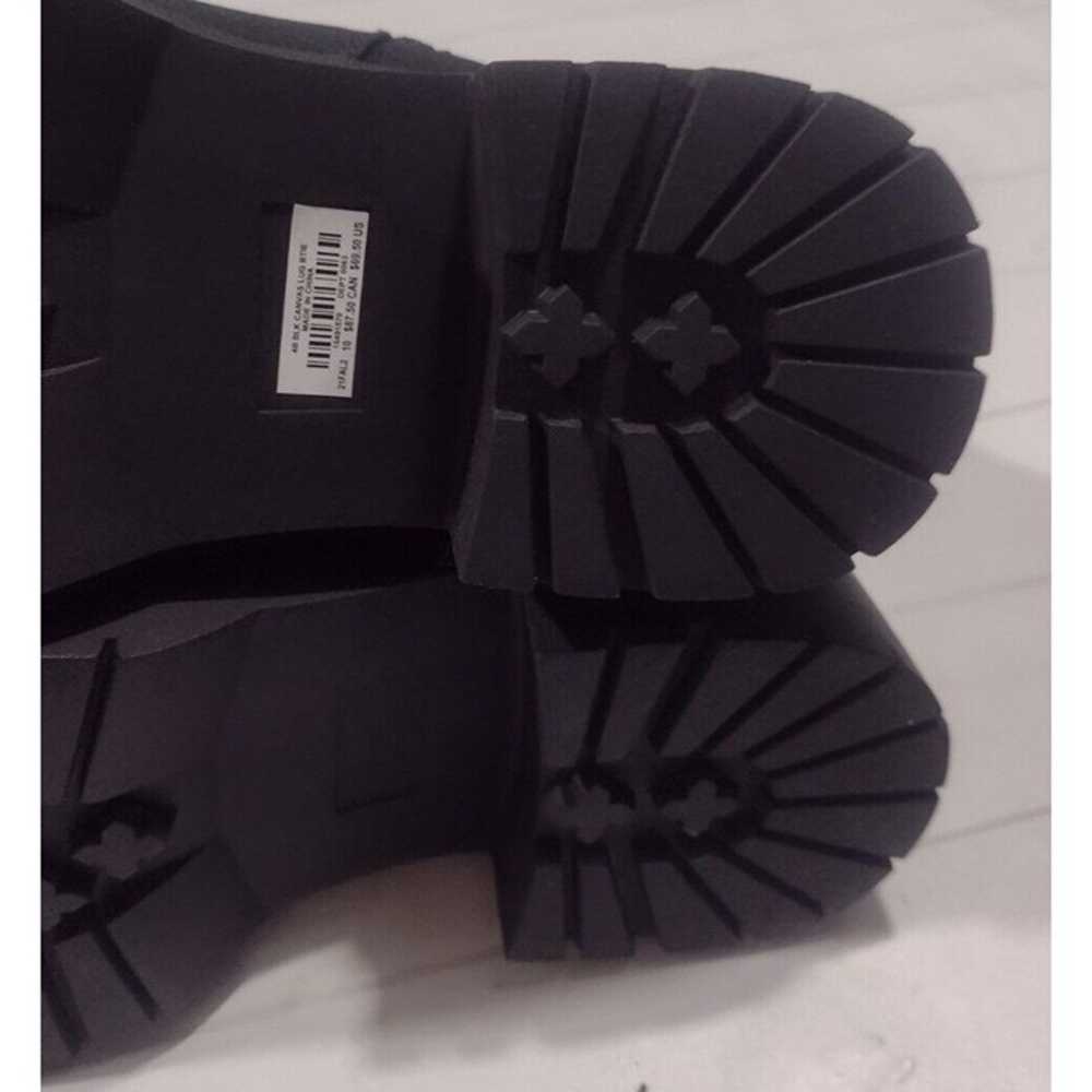 Torrid Black Canvas Lug Boot Booties Size  10WW L… - image 6