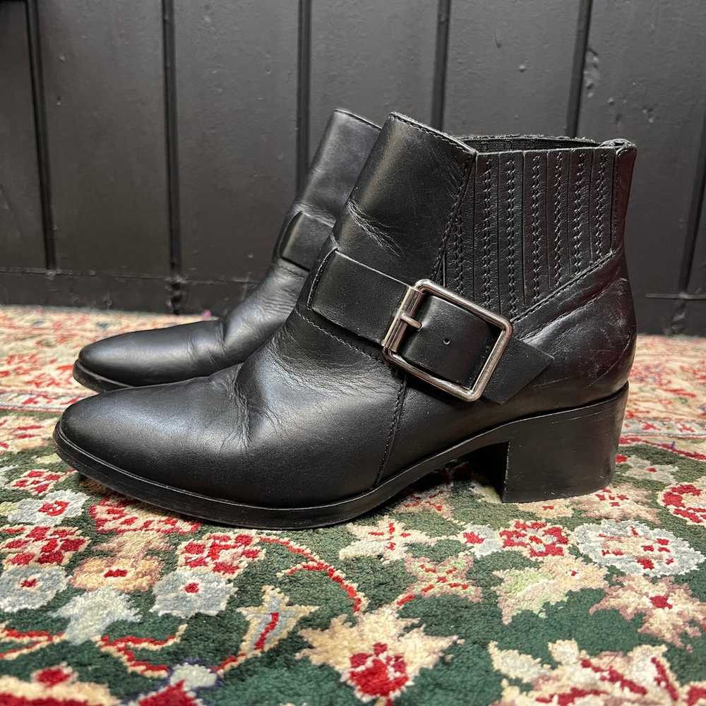 Aquatalia Leather Foster Weatherproof Ankle Boots… - image 2