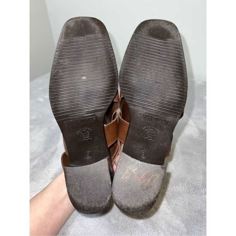 Vintage 90s Women's Slingback Square Heel Leather… - image 6