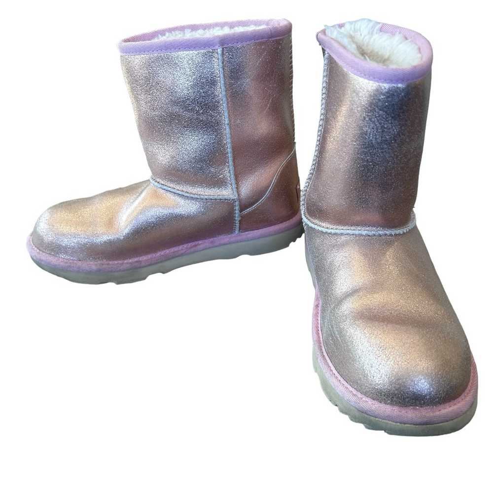 UGG Boots Womens Pink Metallic Leather Colorblock… - image 3