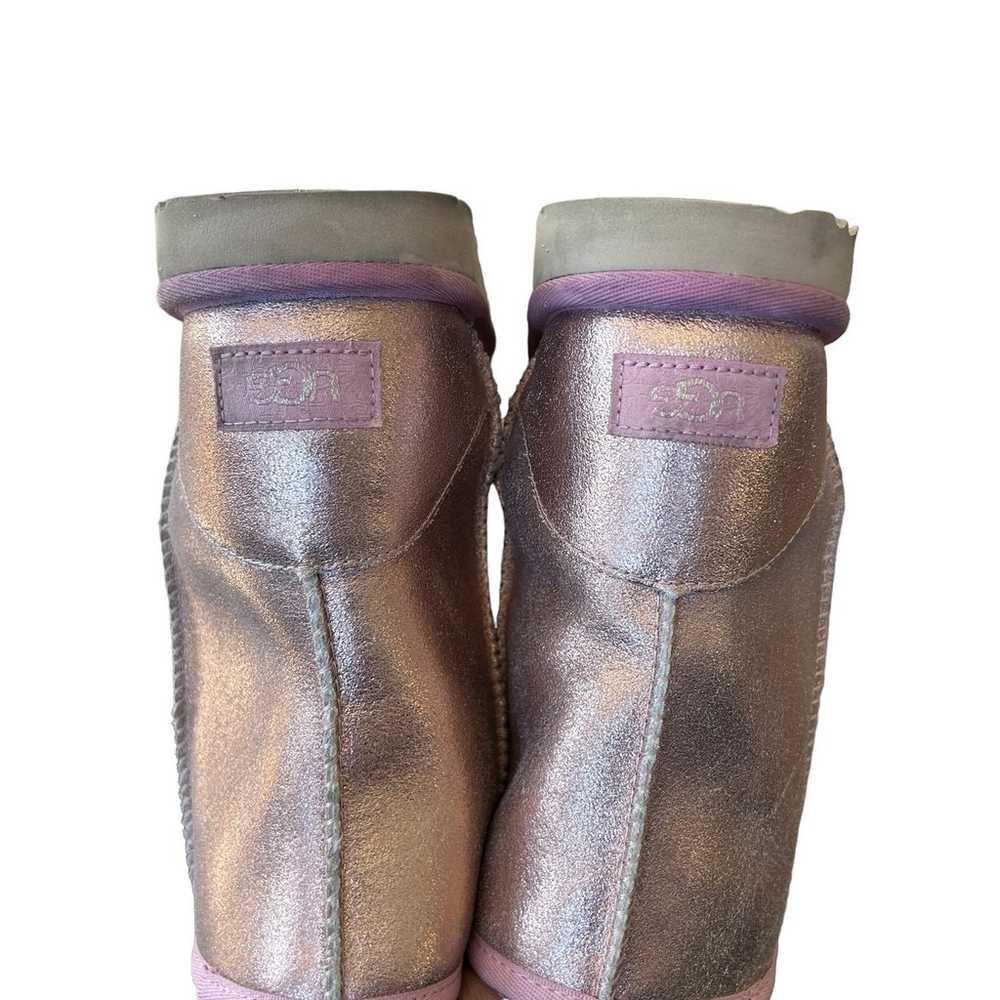 UGG Boots Womens Pink Metallic Leather Colorblock… - image 5