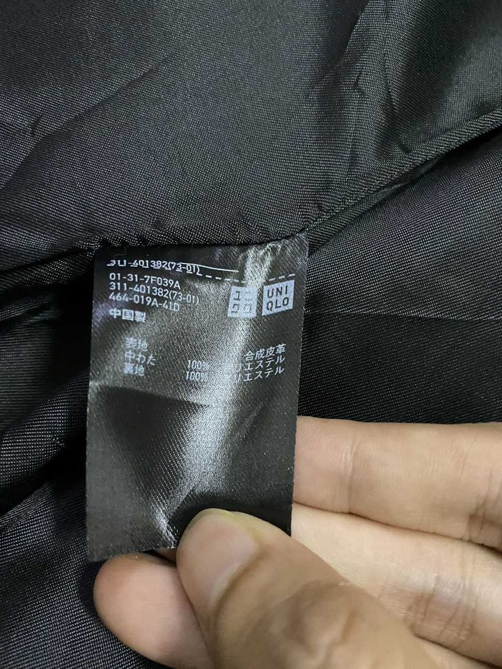 Leather Jacket × Uniqlo Uniqlo Slim Fit Leather B… - image 10