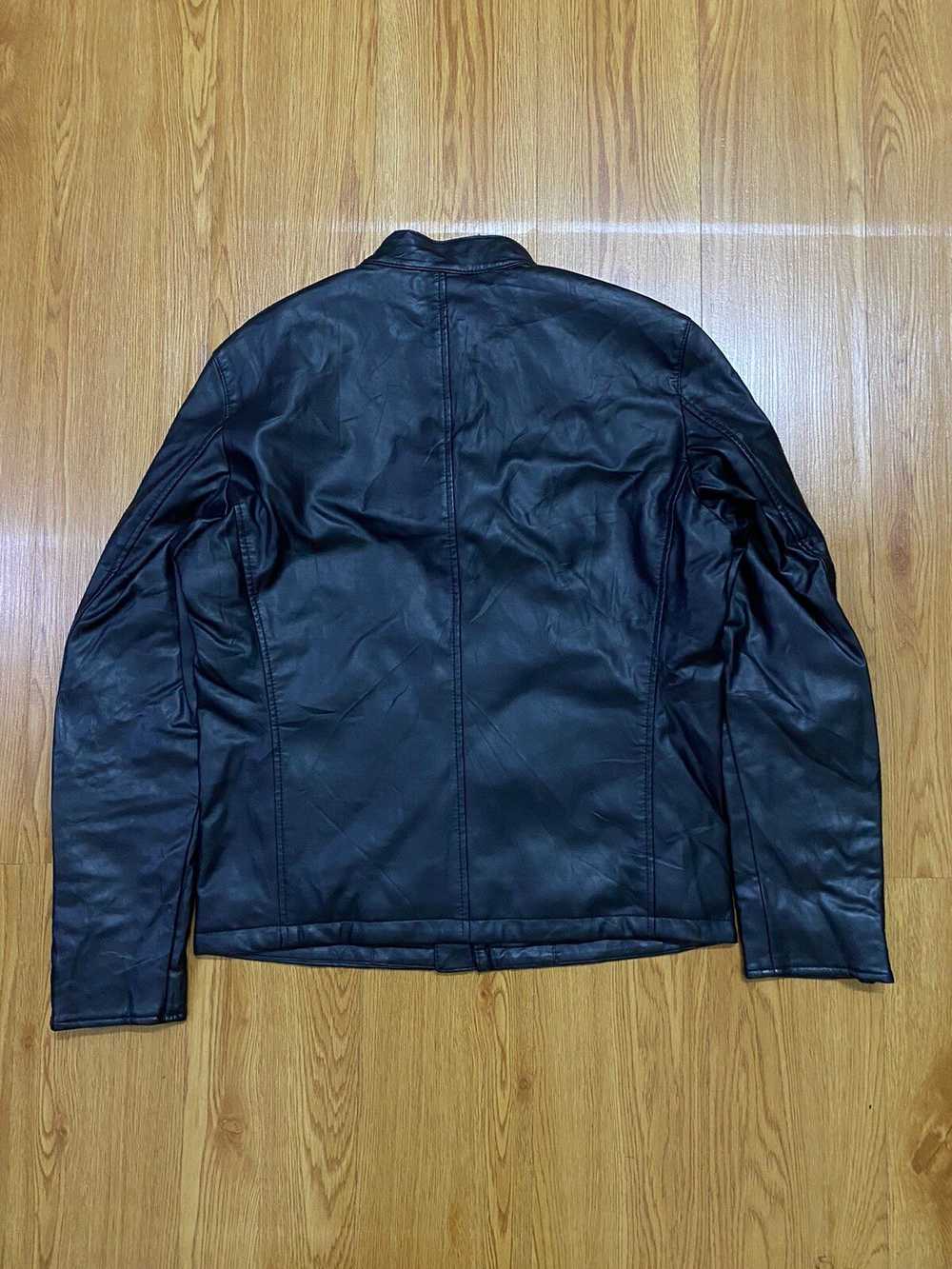 Leather Jacket × Uniqlo Uniqlo Slim Fit Leather B… - image 2
