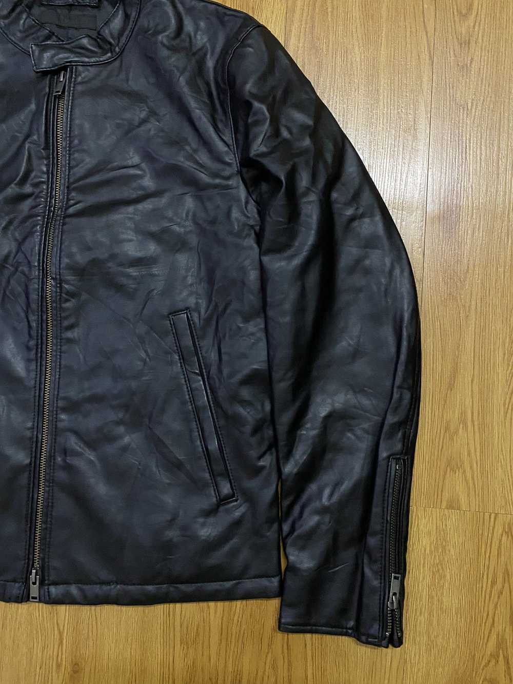 Leather Jacket × Uniqlo Uniqlo Slim Fit Leather B… - image 4