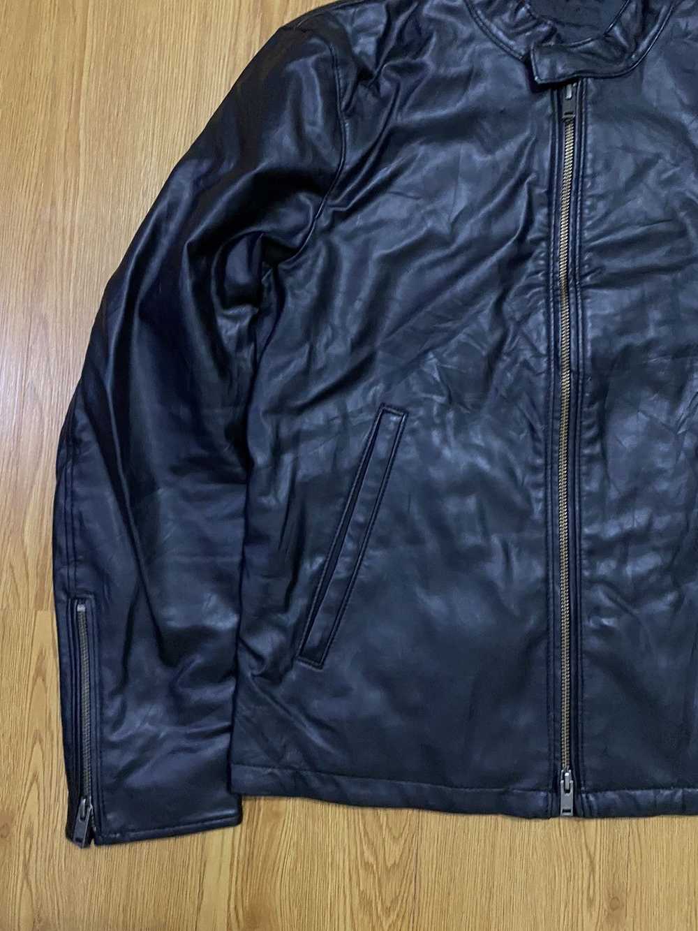 Leather Jacket × Uniqlo Uniqlo Slim Fit Leather B… - image 5