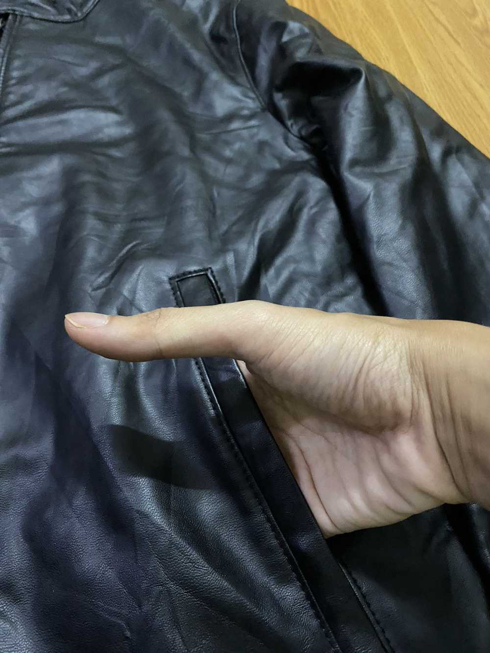 Leather Jacket × Uniqlo Uniqlo Slim Fit Leather B… - image 7